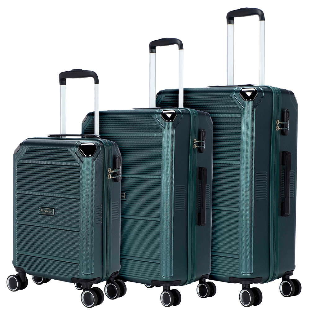 Imagem Kit 3 Malas De Viagem Passeio Primicia Espaçosa Moderna Original Resistente 360°