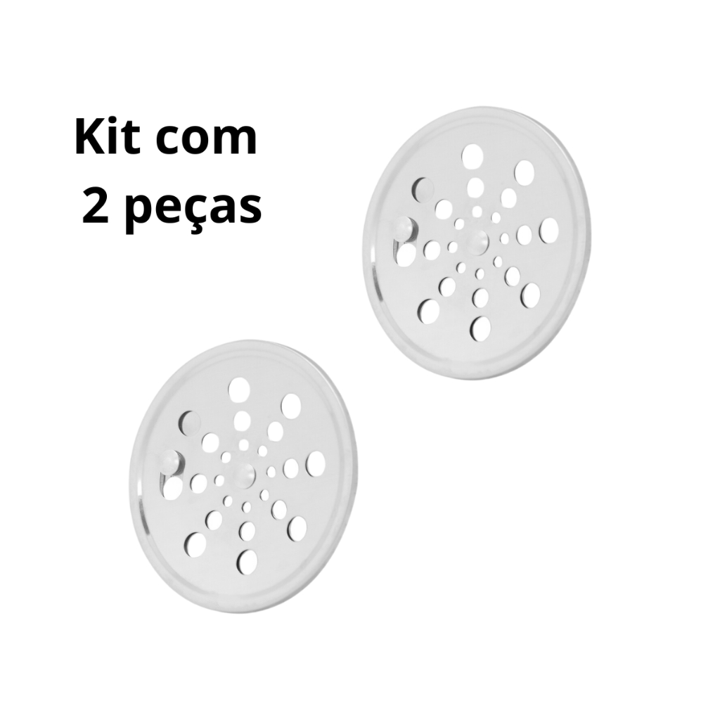Kit 02 Ralos Tampa 10 CmGrelha Inox REDONDO  Fecho Rotativo em Oferta na Shopee