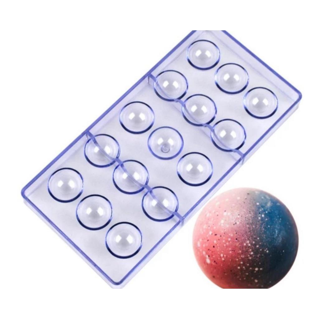 Forma De Chocolate Policarbonato / Acrílico Molde Bombom 15 Cavidades em Oferta na Shopee