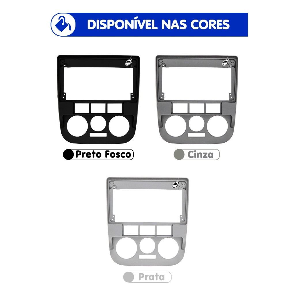 Multimidia 2 Din 9" Polegadas Android Auto CarPlay Gol Saveiro Parati G4 + Moldura + Câmera Ré — imagem 2 de 2