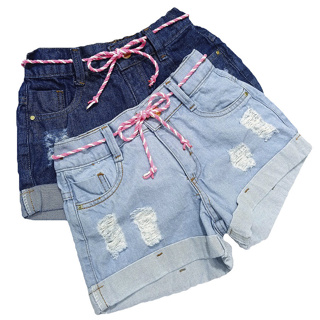Kit 2 Shorts Jeans Feminino Infantil 2 a 16 Anos Promoção em Oferta na Shopee