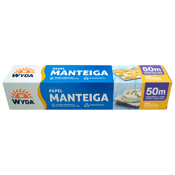 Papel Manteiga Wyda 50 Metros X 29cm Forno E Assar