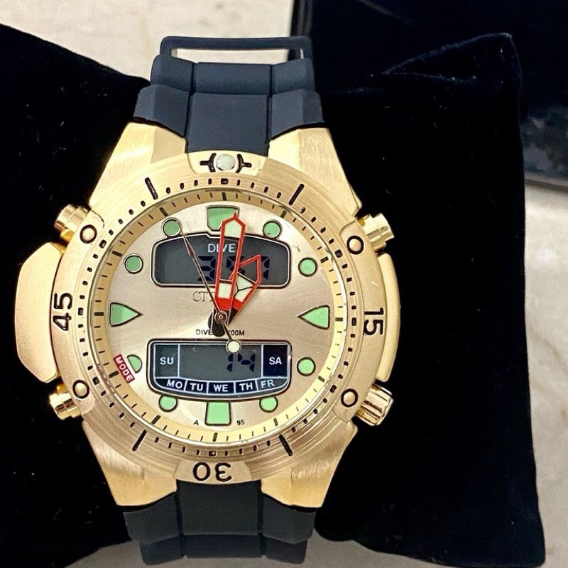 Mega Promocao Relógio Citzen Aqualand - Pulseira de Borracha Envio Rápido