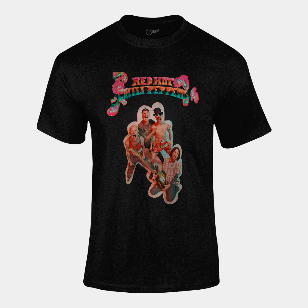 Camiseta Algodão Unissex - Banda Red Hot Chili Peppers Tour - Graphic Tee Tshirt Casual Versátil Alta Qualidade