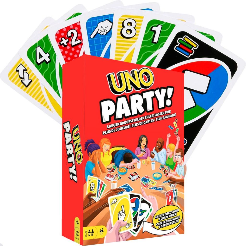 Uno Party Jogo De Cartas 6 a 16 Jogadores Original Card Game Mattel