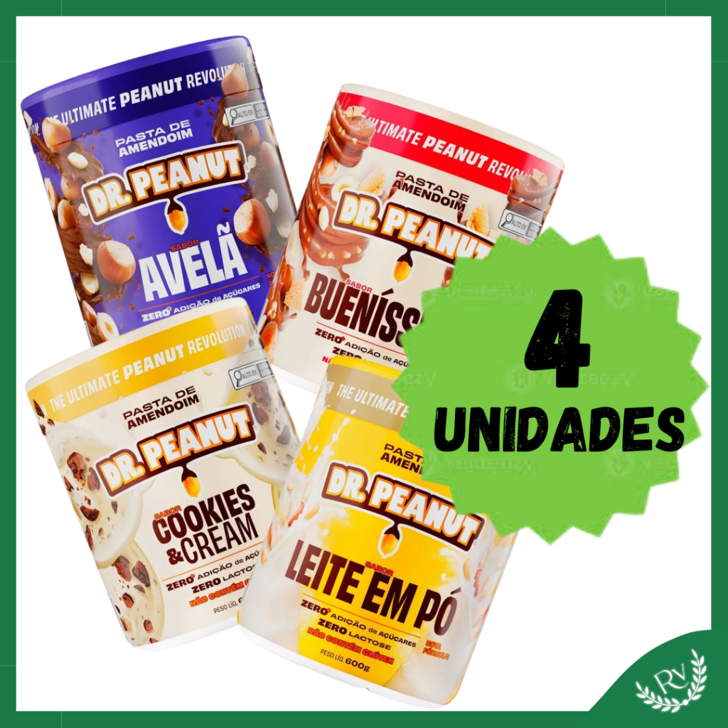 COMBO 4x Pastas com Whey Protein (600g) - Dr Peanut