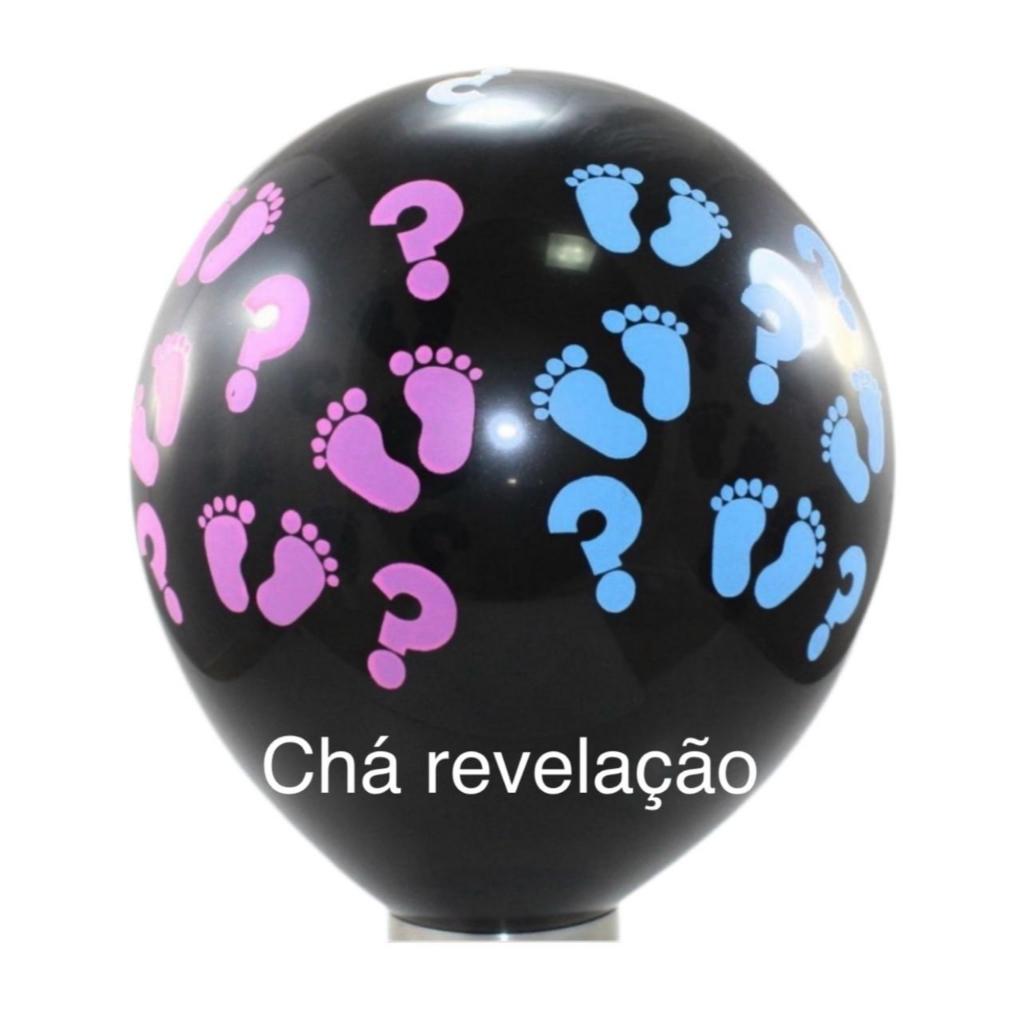 balao cha revelação pezinho azul e rosa YDH