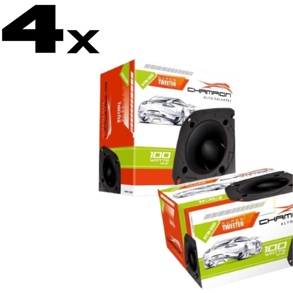 Kit 4 Super Tweeter Champion 100w Rms 8 Ohms Similar Selenium