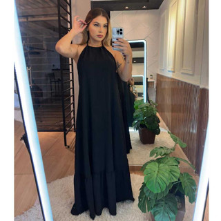 Vestido Feminino Costa Nua Longo Adulto