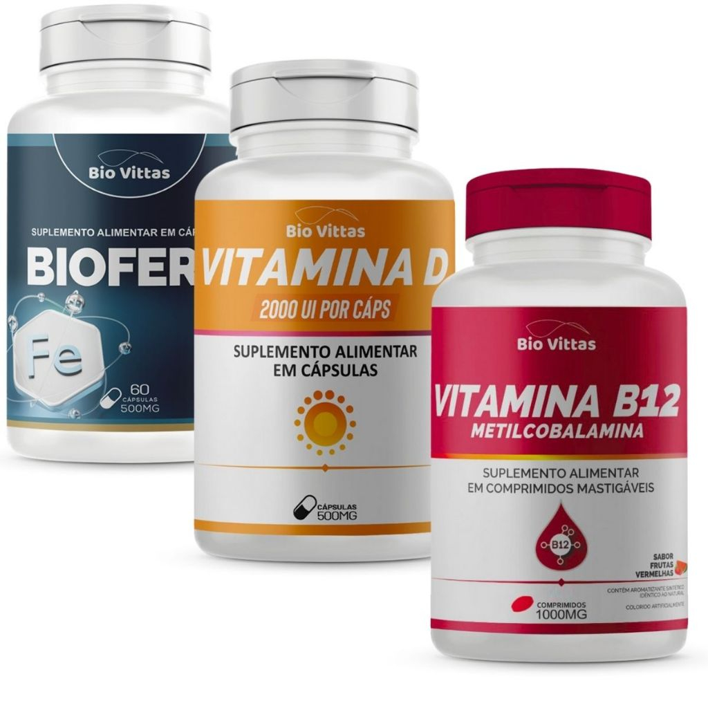 Kit ENERGIA - Ferritina Metilcobalamina B12 Vitamina D3 2.000UI