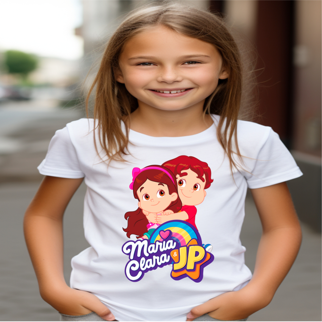 Camiseta infantil unissex - Maria Clara  - 14 lindos modelos para escolher em Oferta na Shopee