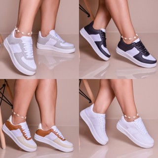 Tênis Casual Feminino Estiloso Confortável Macio Barato Envio Imediato em Oferta na Shopee