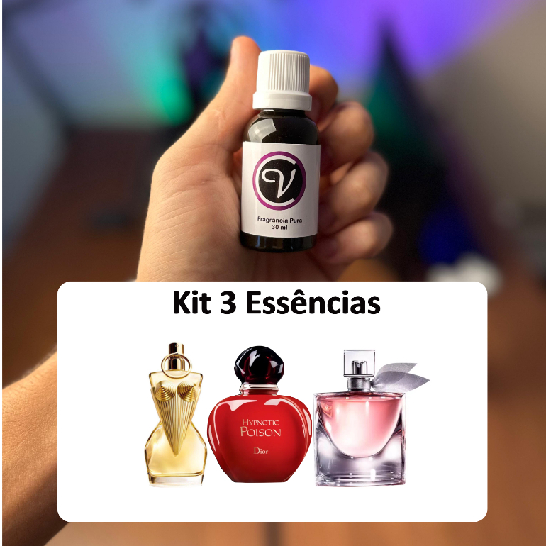 Kit 3 Essências 30ml Perfumes Aromatizantes Importados -  Alta Qualidade