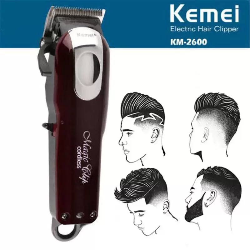 Maquina Kemei 2600 Profissional Elétrica Recarregável Bivolt - Kemei Profissional