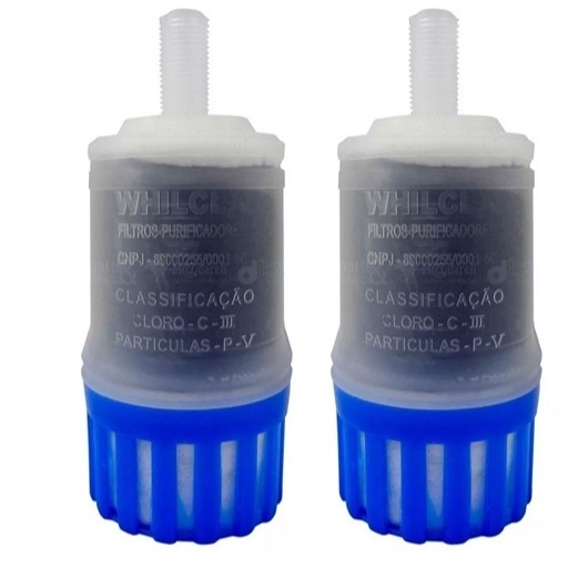 Kit 2un Refil Vela Filtro Whilcla Purificador - Carvão Ativado c/ aprovação Inmetro em Oferta na Shopee