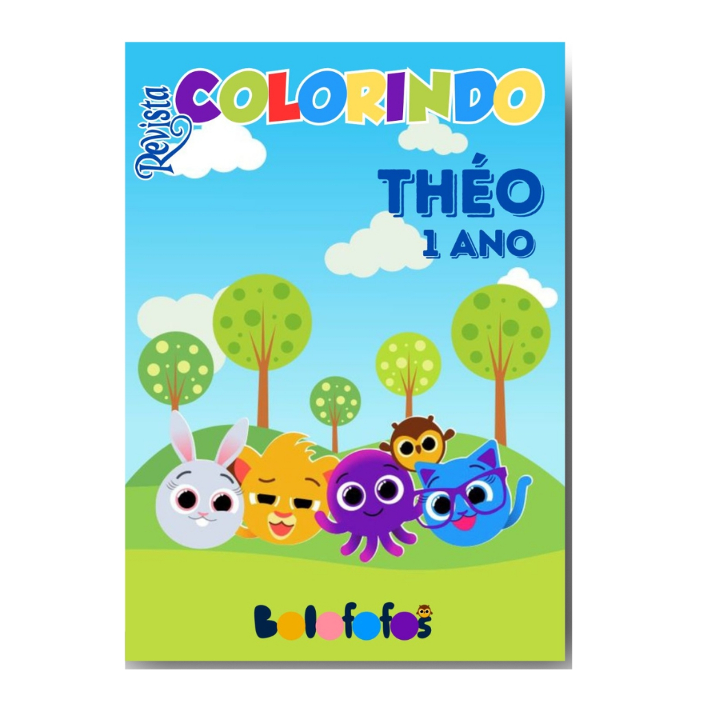 Livrinhos Lembrancinha de Colorir Aniversário Personalizada tema Bolofofo