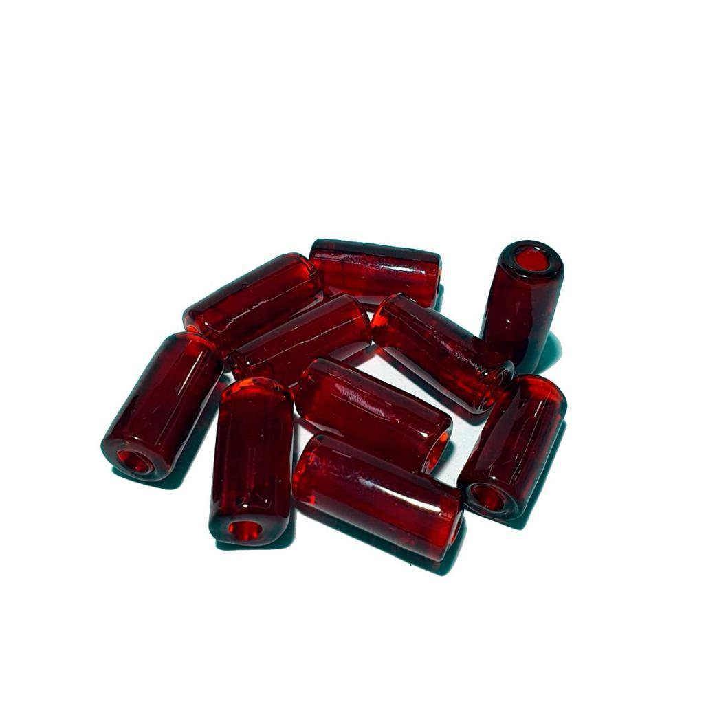 Kit c/ 10 Firmas lisas 22mm Murano Guias vermelho trasparente