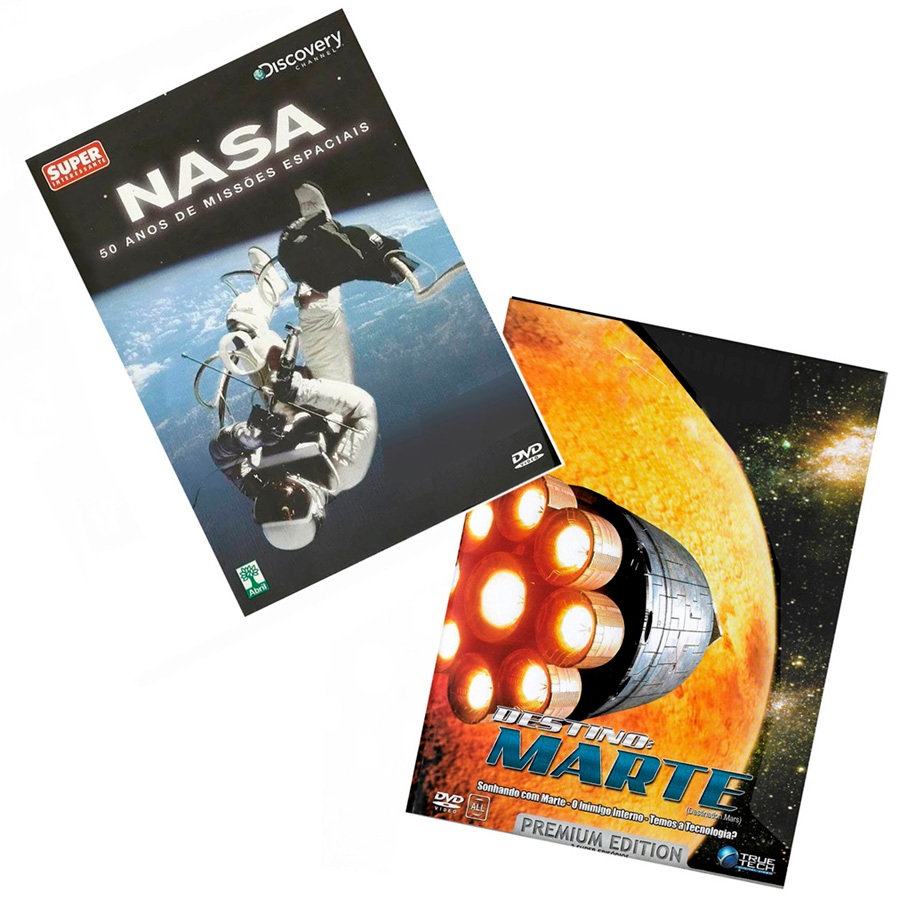 Dvds Marte e NASA com excelentes documentários das missões abaixo descritas.
