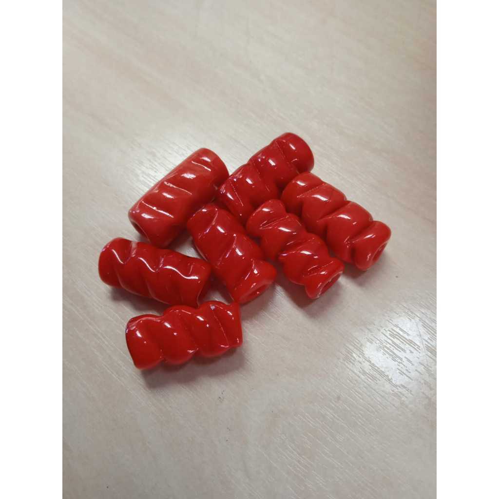 Kit c/ 10 Firmas Frisadas 22mm Murano Guias vermelho leitoso