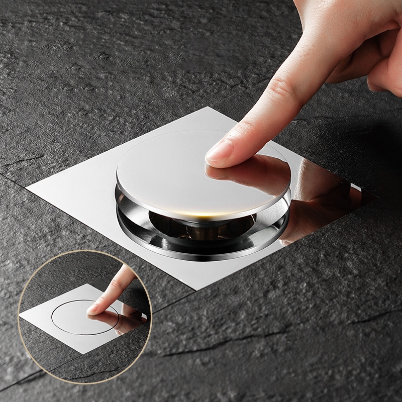 Ralo Click up Inteligente 10CM*10CM/15CM*15CM Aço Inoxidável Novo Inox Banheiro Lavabo Veda Cheiro KIT 2 — imagem 2 de 2