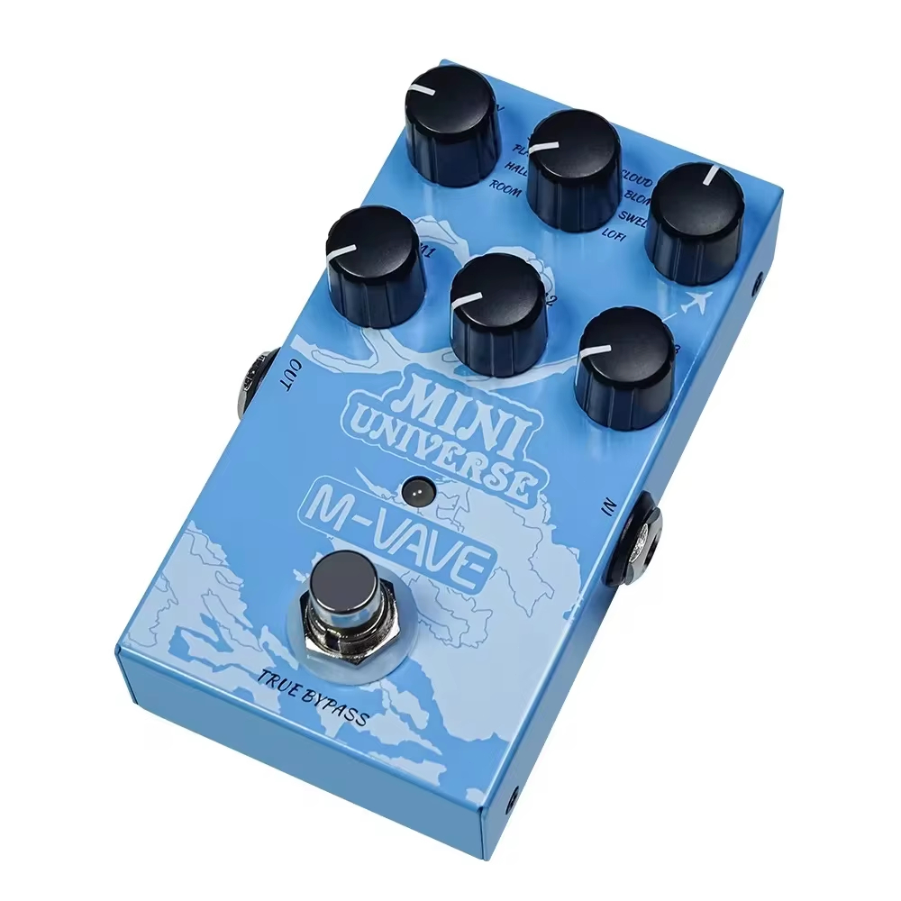 Pedal de efeito para guitarra M-VAVE Pedal de reverberação digital Efeito de reverberação de modelagem digital com em Oferta na Shopee