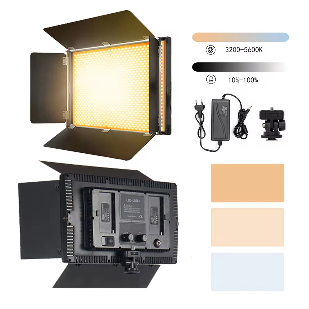 U800+ Luz de Vídeo LED Bicolor 3200-5600K Painel de Iluminação Fotográfica na Câmara Lâmpada de Preenchimento de Estúdio