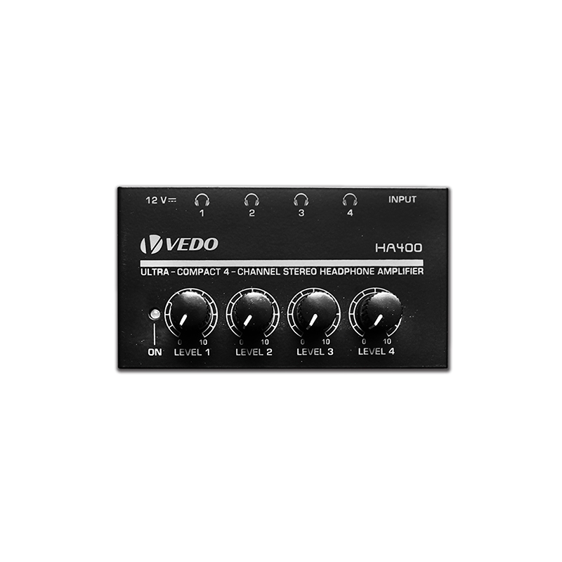 Amplificador de auscultadores VEDO HA400 Amplificador estéreo de áudio de 4 canais ultra-compacto com adaptador de em Oferta na Shopee