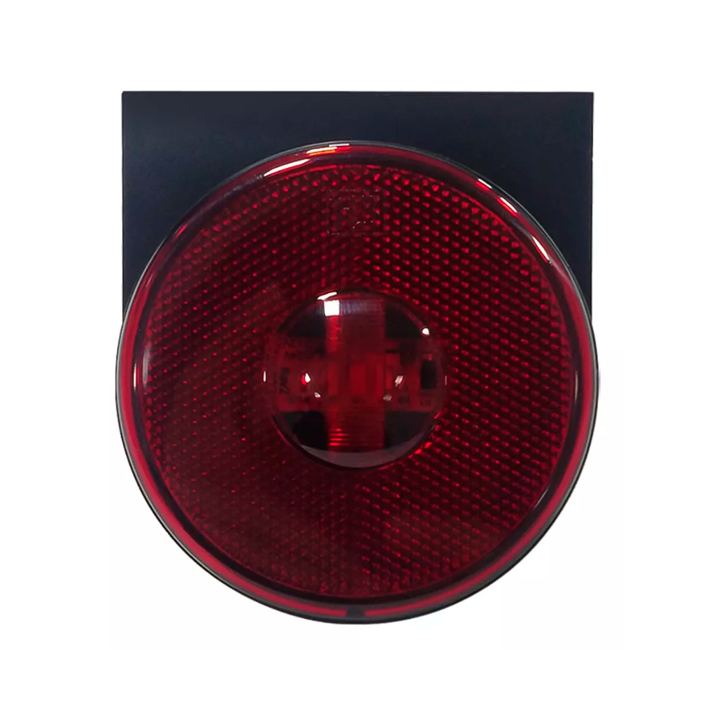LANTERNA VERMELHA CARRETA TIPO RANDON LED BIVOLT 85MM COM SUPORTE