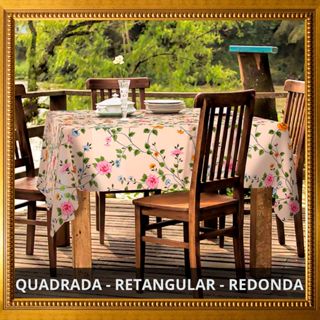 Toalha de Mesa de Plástico Térmica Quadrada Retangular e Redonda Grossa Várias Estampas Cozinha em Oferta na Shopee