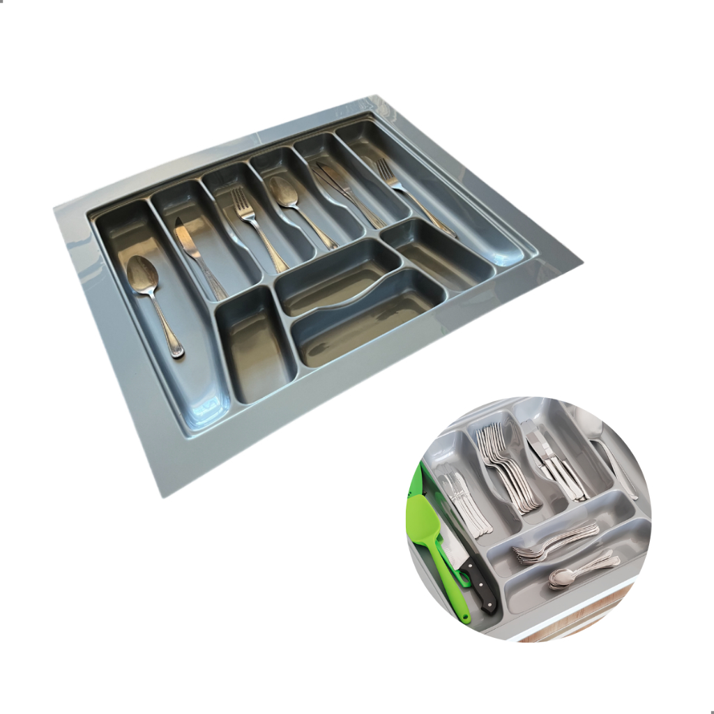 Divisor De Talher Og-55 Cinza Metalico 608 X 498mm Moldplast/porta Talher/organizador De Talher
