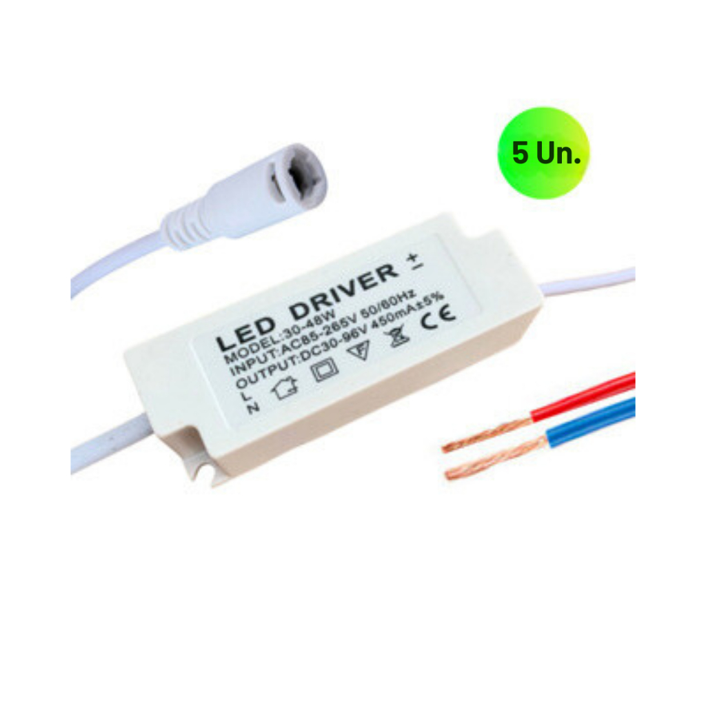 3/5/10 Reator Driver 30W-48W Bivolt Para Painel Sobrepor E Embutir