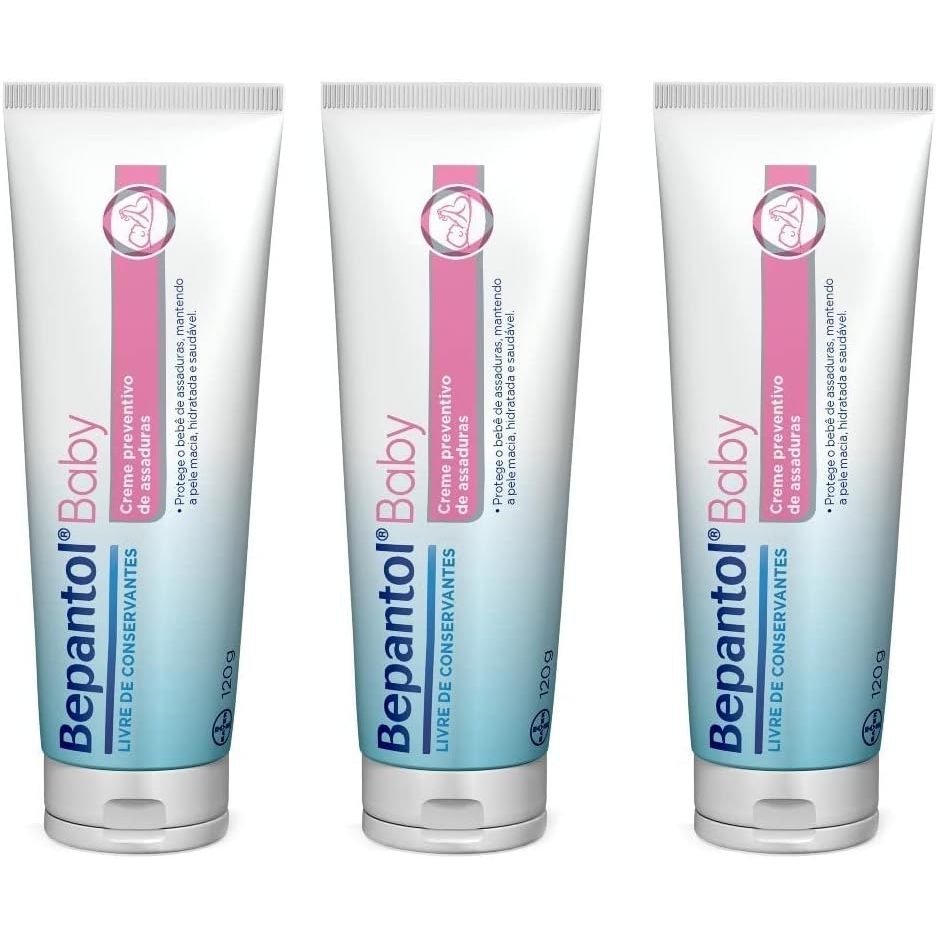 Kit 3un Creme Pomada de Assadura Bepantol 120gr Cada em Oferta na Shopee
