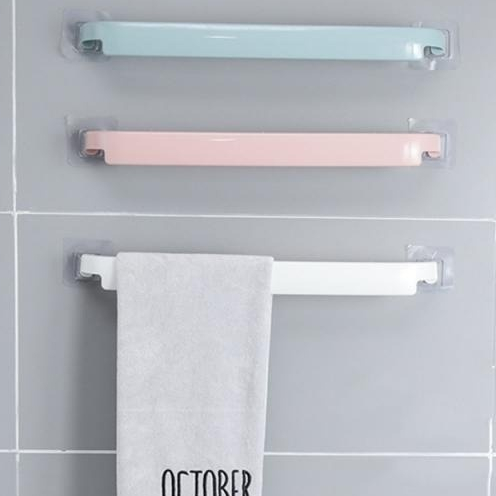 Porta Toalhas Reforçado 46CM Organizador Banheiro Sem Furos Suporte Adesivo Multiuso em Oferta na Shopee