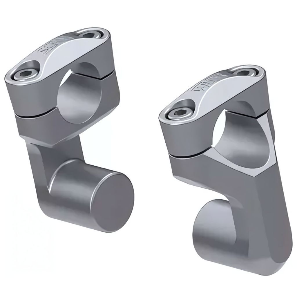 Alongador Guidao Riser Movel 28mm Prata