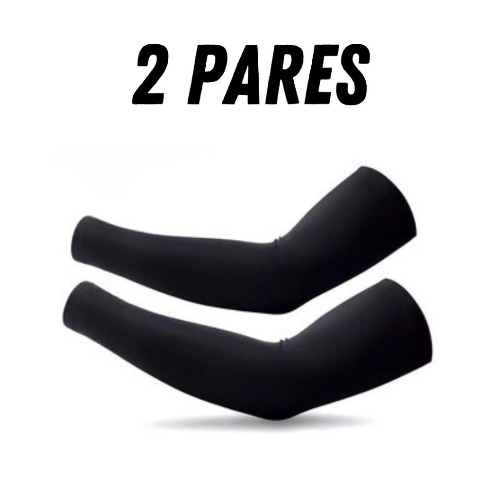 Kit 2 pares de Manguito  Proteção Solar Uv - Mangote vôlei e ciclismo Manga Segunda Pele