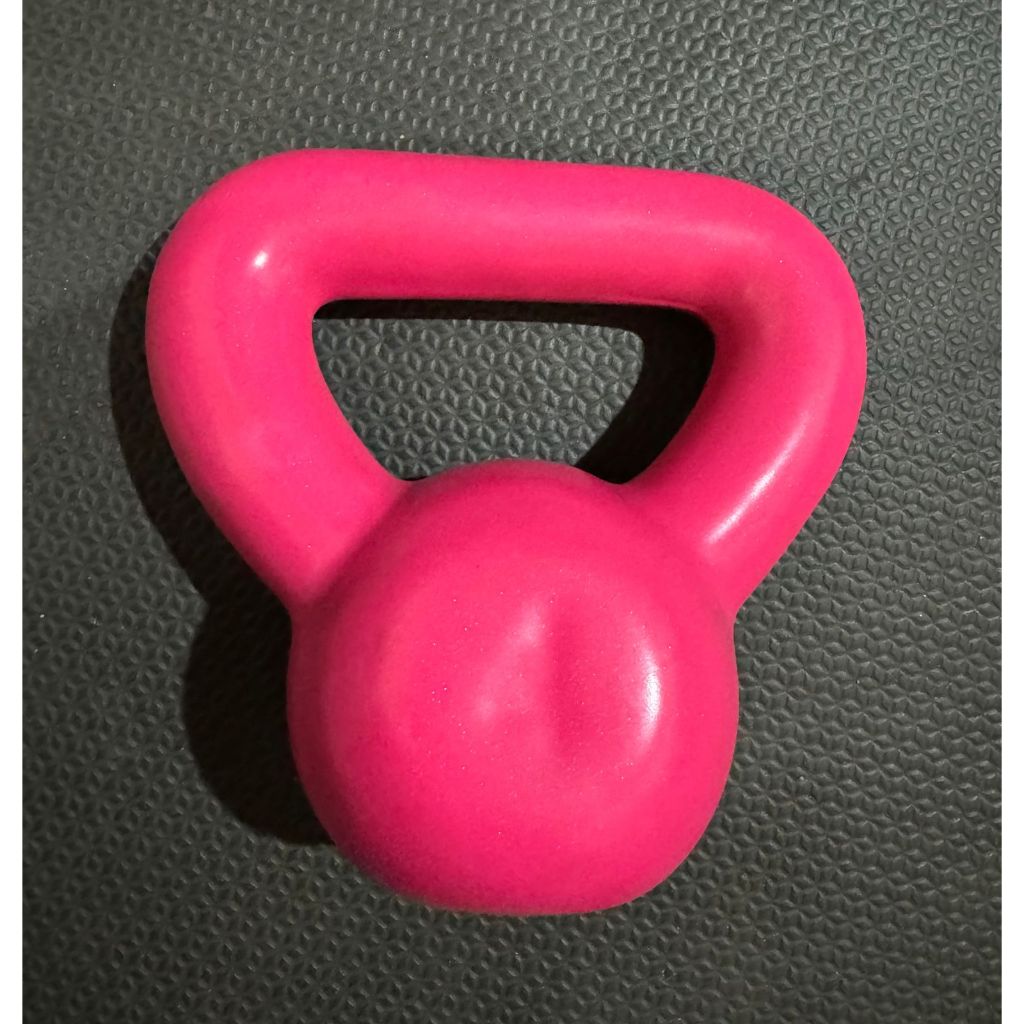 Ketlebell 4kg rosa emborrachado (1 unidade)