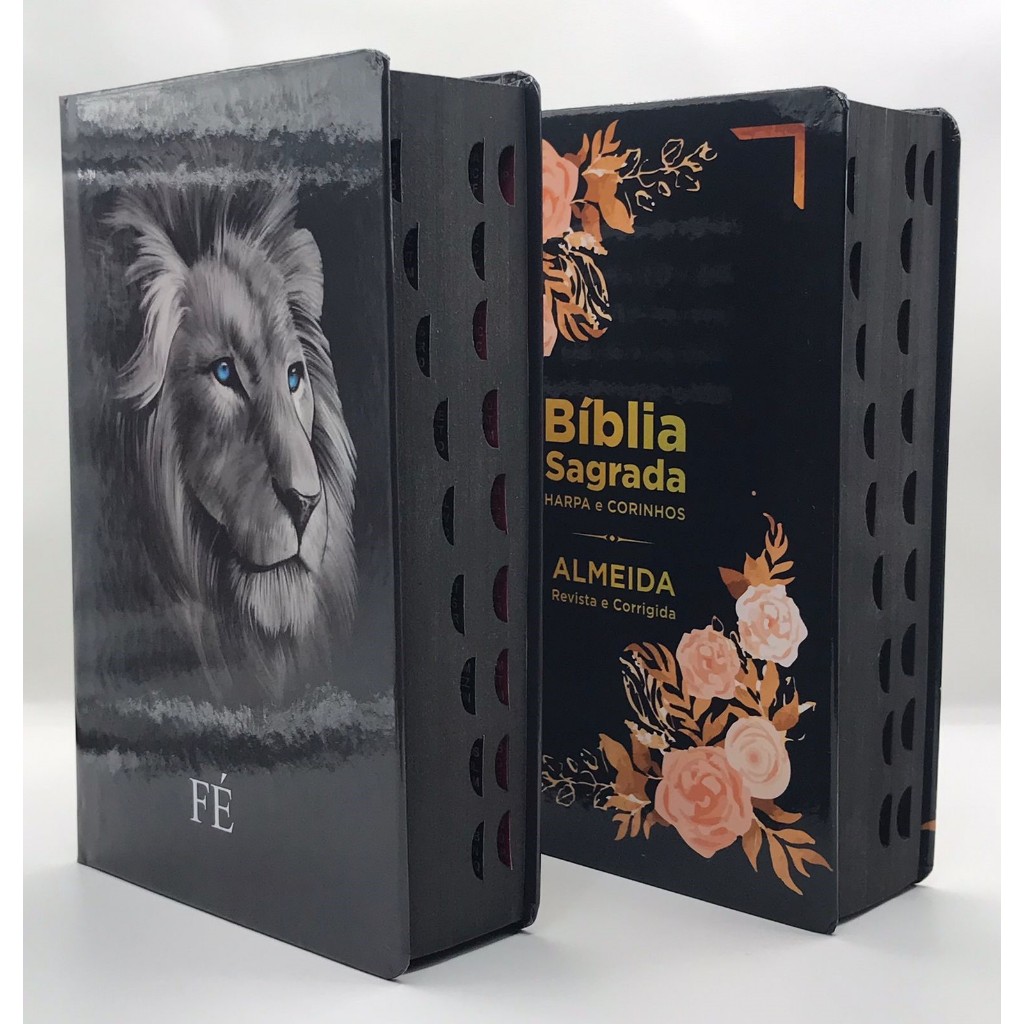 Kit com 2 Bíblias Sagrada Tamanho Médio 12,5x19 cm Com Harpa Palavras de Jesus em Vermelho em Oferta na Shopee