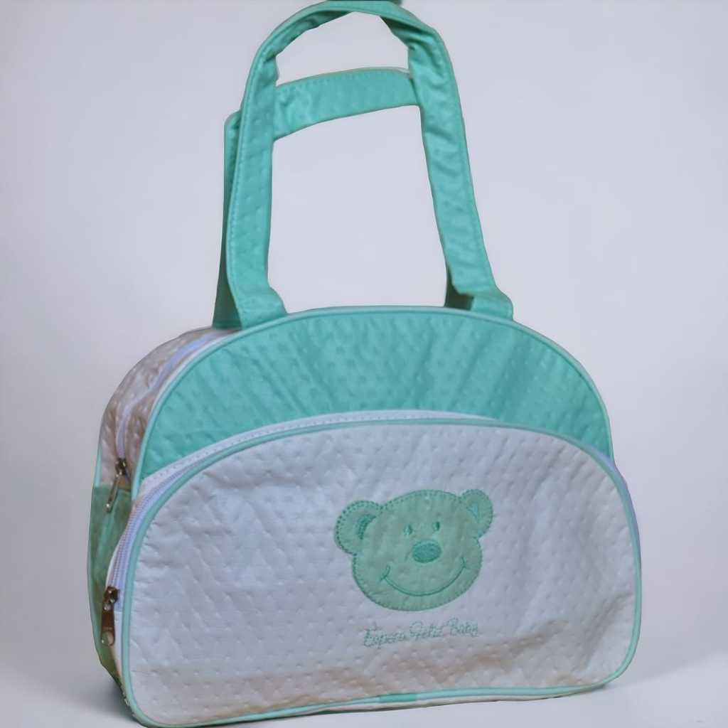 Bolsa Frasqueira Maternidade Ursinho Urso para Bebê Baby Bolsa Espera Feliz - Mamães e Bebes