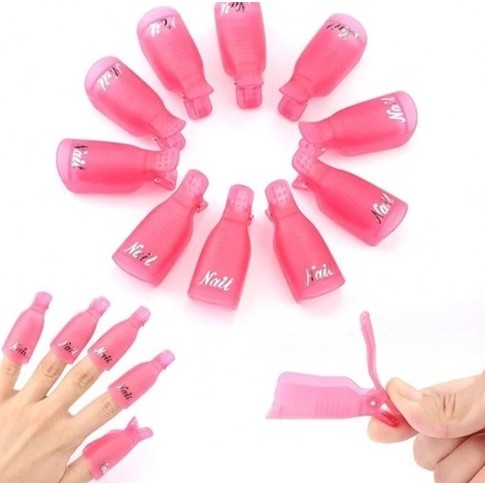 DAGUAN Kit 10 Dedeira Para Unhas Remoção De Gel Acrigel Fibra Clip