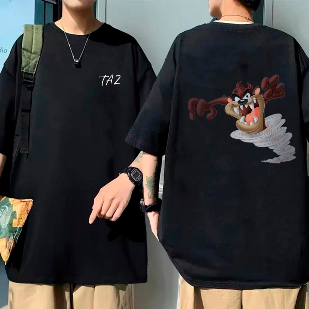 Camisa Camiseta Moda Estampada Personagem TAZ Camisa Unissex 100% algodão