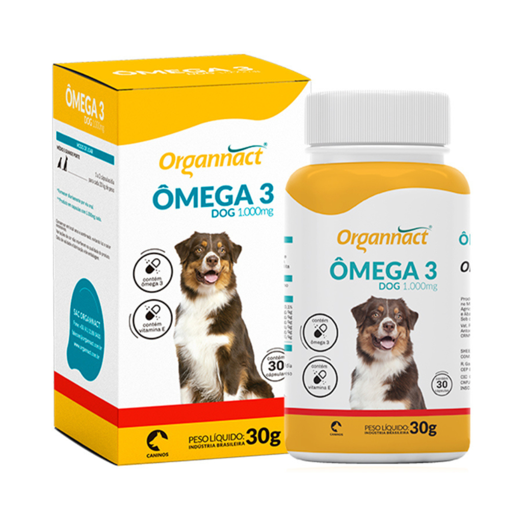 Omega 3 Dog 1000 Mg Organnact 30 Cápsulas