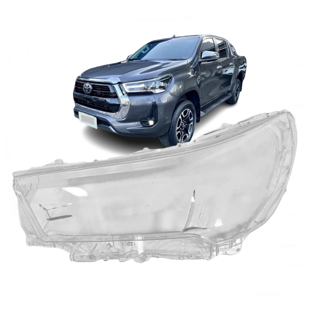 Lente Farol Acrílico Hilux SRX 2021 Até 2025 Pick-up