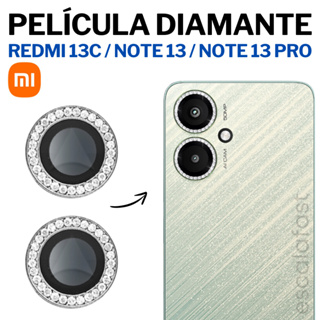 KIT Película de Proteção da Câmera Diamante Para Xiaomi Redmi 13C / Note 13 4G / Note 13 Pro 4G em Oferta na Shopee