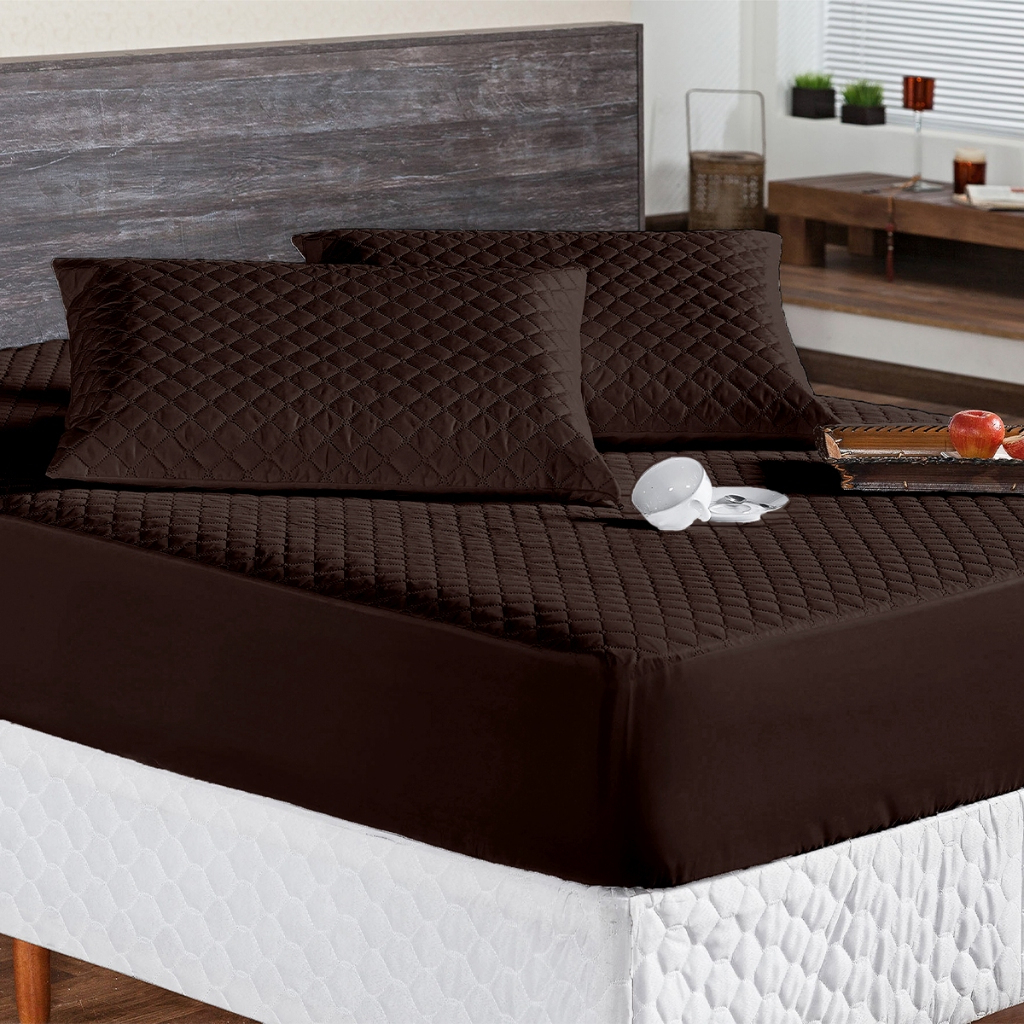 Capa Impermeável Protetora Colchão Matelada King Queen Casal Solteiro BOX Protetor Branco Preto