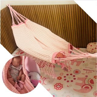 Mini Rede Baby Bebê / Pet Para Berço Confort Algodão Trabalhada em Oferta na Shopee