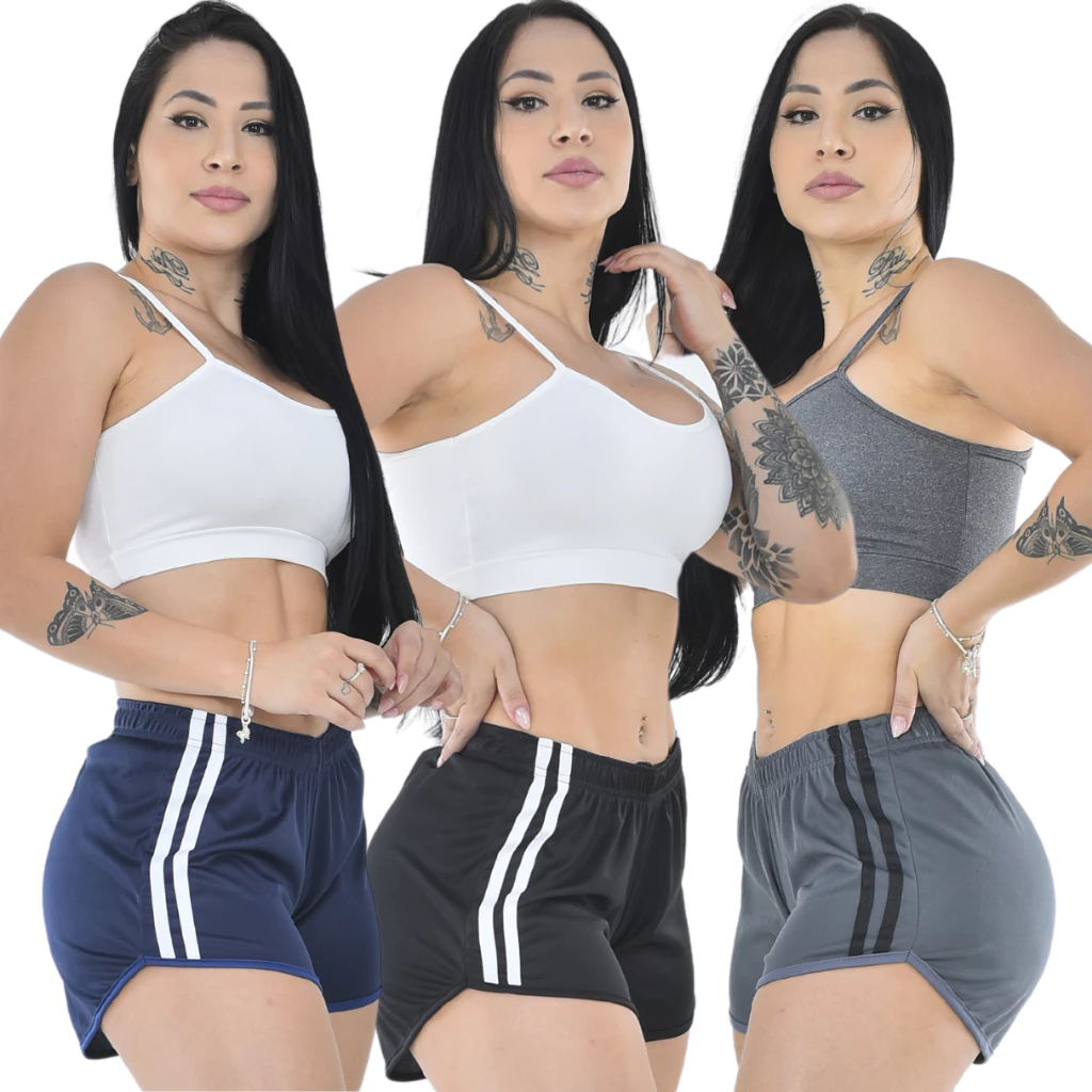 Short Feminino Dry Fitness para Academia e Esporte Shorts Curto pro Dia a Dia — imagem 1