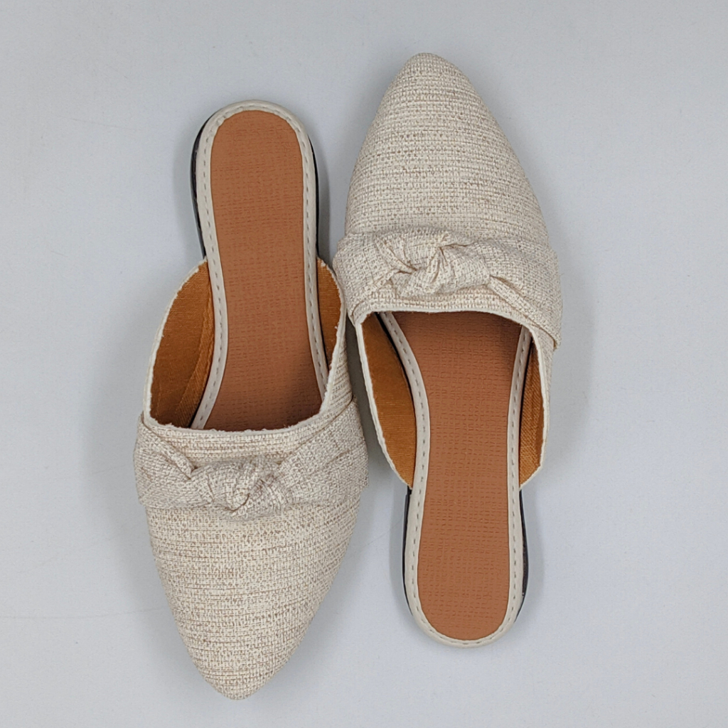 Sandália Feminina Rasteira Mule Detalhe Nó