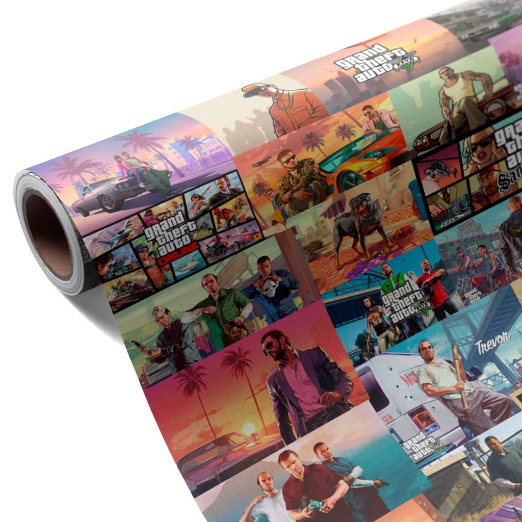 Papel de Parede Adesivo Auto Colante GTA Vários Modelos Quadrinhos Coloridos Lavável  Sala e Quarto em Oferta na Shopee