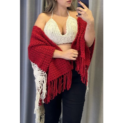 Casaco Kimono em Croche - Fabricação Propria