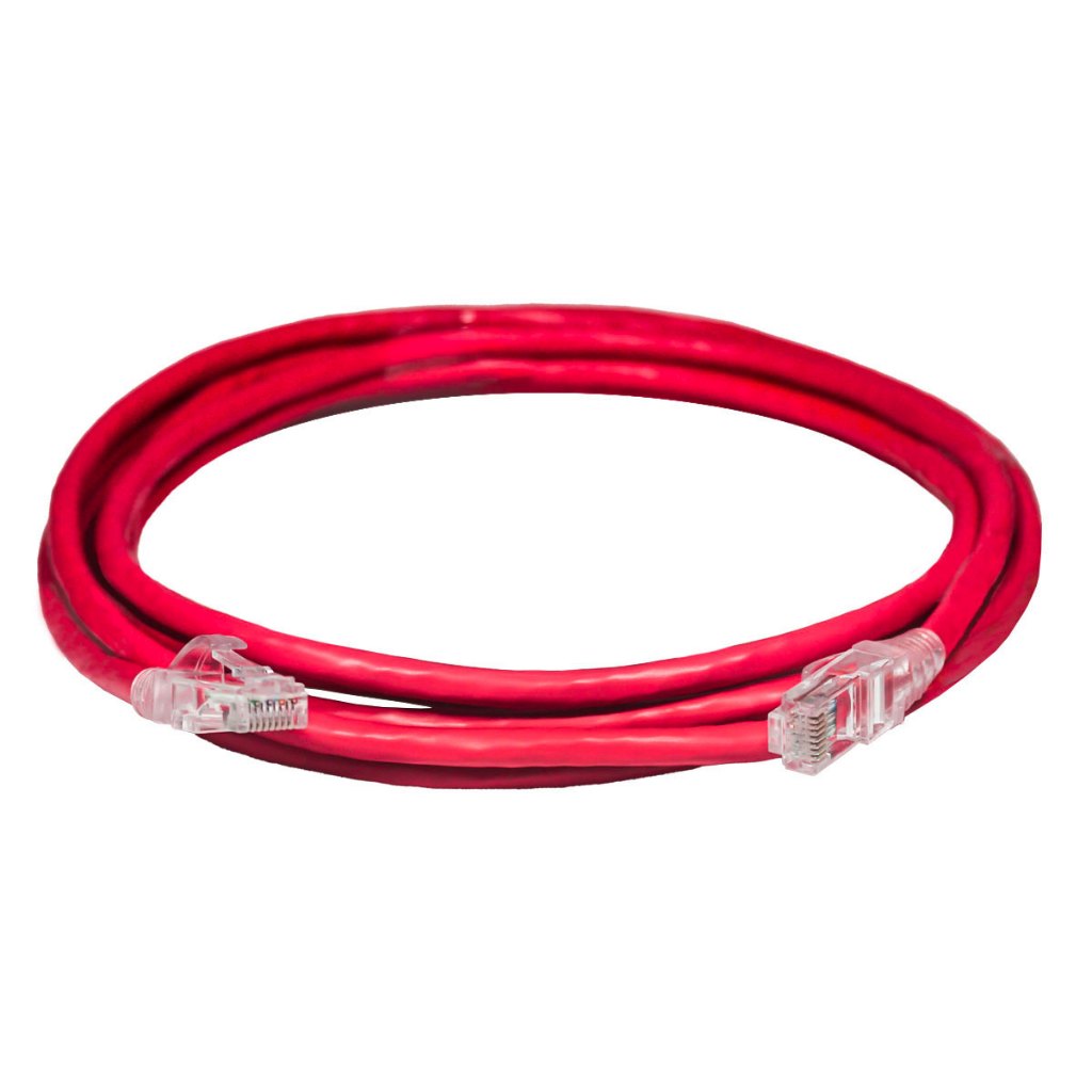 Cabo De Rede Internet 3 Metros Crimpado Rj45 Cat6 Vermelho Pronto Lan Patch Cord Ethernet
